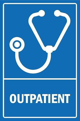 Outpatient, informational sign - 3mm Aluminium sign (300mm x 200mm)