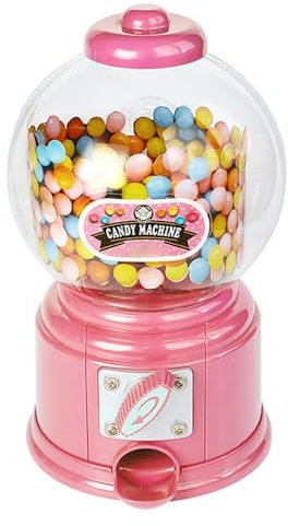 hansum Mini macchina per caramelle distributore portatile distributore di caramelle dispenser torsione caramelle carino macchina per dolci (colore: rosa)