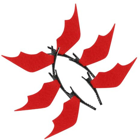 TINEASUR 3paires Pince à Cheveux Forme De Chauve-souris Pour Halloween Accessoire De Coiffure Festif De Clips Légers Pour Toutes Les Occasions