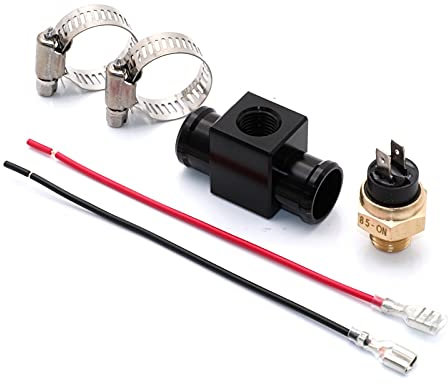 VBPCEFZTLK Temperaturschalter Kühlerlüfter kompatibel mit Moto 125-530 EXC XC XCF EXCF SX SXF XCW kompatibel mit Ventilador kompatibel mit Yamaha kompatibel mit Kawasaki Kühler(schwarz)