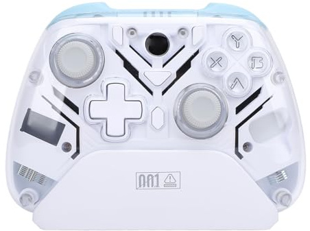 PC Controller, 2,4G Trådlös Spelkontroll med Hall Trigger & Turbo Burst, Multifunktionell BT Game Controller med RGB-ljus för för Android för Steam Deck (Vit)