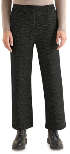 Cecil 3817472 Pantaloni a Gamba Larga Glitterati, Nero, XL / 26L Donna