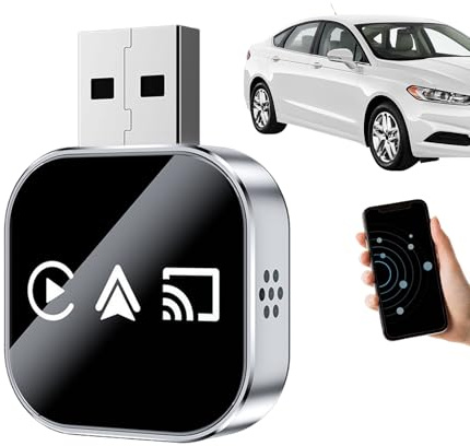 Convertitore Display Auto | Convertitore a Collegamento Automatico Rapido | Mirroring Wireless Telefono per Schermo Auto | Per Spostamenti Quotidiani Viaggi Lunghi Guida Urbana Navigazione Autostradal