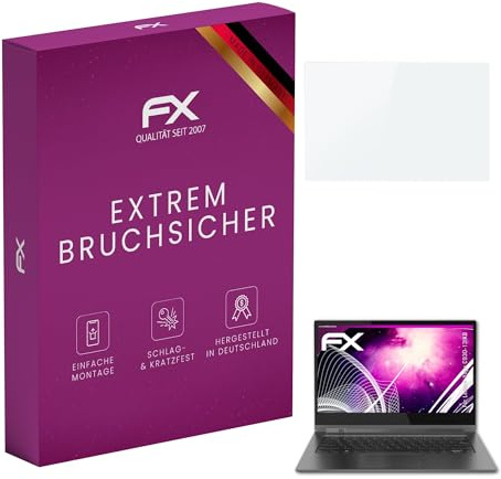 atFoliX Glasfolie kompatibel mit Lenovo Yoga C930-13IKB Displayfolie, 9H Hybrid-Glass FX Schutzpanzer Folie