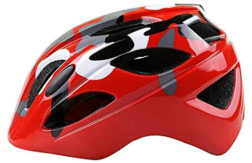 ANUFER Fahrradhelm für Kinder 7-15 Jahre Alt Leicht Einstellbar Draussen Sport Schutz Helm SN602C022 Rot