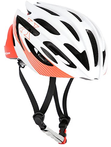 Nils Extreme Casque de vélo de réveillon - Casque de sécurité pour homme et femme - Casque de skate avec ajustement de taille - Casque de ville pour vélo skateboard et scooter - Blanc et rouge - M -