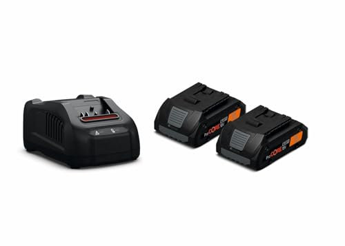 FEIN Akku-Starter-Set ProCORE 18 V 4.0 Ah AS- 2 ProCORE Li-Ionen Akkus mit Highpower-Zellen mit Ladegerät GAL 1880 CV. Für alle Akku-Packs mit AMPShare oder Bosch Professional 18 V Akku-Schnittstelle