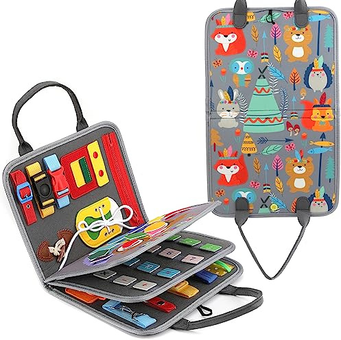 HB.YE Space Busy Board Montessori Sensory Toddlers Babies Planet Activity Board for Kids Ages 1-5 Motor Skills Educational Learning Car Travel Toys Gift for Boys Girls Elderly