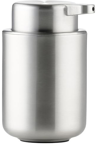 Zone Denmark Ume Seifenspender für Flüssigseife, Mattem Edelstahl, Skandinavisch im Design, 250 ml, Höhe 12,8 cm, Stahl