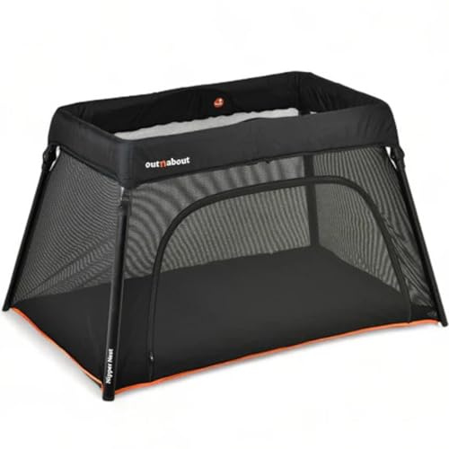 Out’n’About Nipper Nest Convertible Travel Cot with Mattress, Pop Up Baby Playpen | Portable, Lightweight, Foldable | Indoor & Outdoor | Blackout Snooze Shade & Storage Backpack | Newborn-Toddler 3yrs