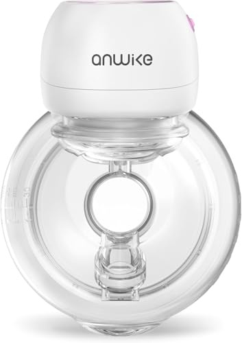 ANWIKE Tiralatte elettrico ultra leggero, 193 g, senza dolore, 3 modalità, 9 livelli con indicatore LED, tiralatte elettrico a mani libere con flange da 21/24 mm, basso livello di rumorosità