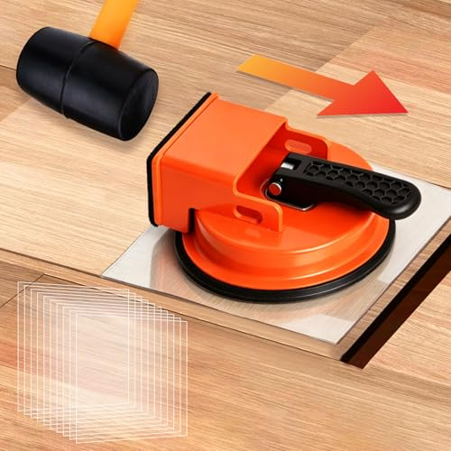 Kit de Reparación de Suelo con 10 Almohadillas Adhesivas Reutilizables, Ventosa para Cerrar Huecos en Suelos Laminados, Parquet y Vinilo, Herramienta de Succión para Juntas de Madera y Baldosas