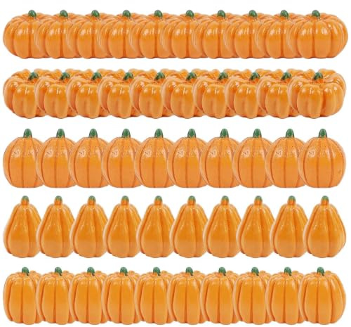 Mini Pumpor 50-pack målningsbara konstgjorda Thanksgiving-dekorationer