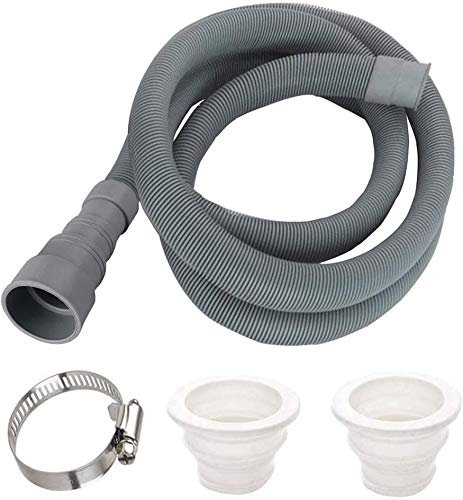 Ablaufschlauch,Verlängerung Ablaufschlauch geeignet für Waschmaschine und Geschirrspüler,Inklusive 2 Kanalisation Abdichtung Fugen und 1 Schlauchschellen (3m)