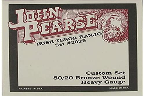 John Pearse Strings® 2025H For Irish Tenor Banjo - 80/20 Bronze wound - Heavy Gauge