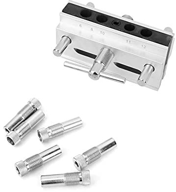 Self Centering Doweling Jig kit,Woodworking Positioning Nail Fixture Centering Locator, Hole Saw