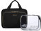 Kulturtasche Damen, BAGMART Kulturtasche Reise zum Aufhängen Kulturbeutel Damen für Makeup (Groß schwarz)