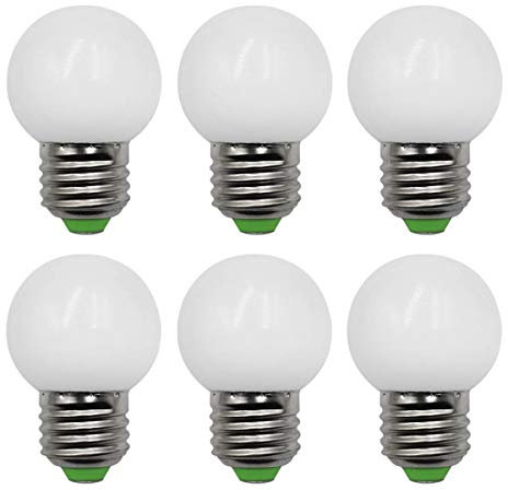 BROLSKUN E27 G45 Schraubsockel LED Lampe 3W (40 Watt Halogen Glühbirne Äquivalent) AC 220V-240V Nicht Dimmbar Warmweiß 3000K,6er-Pack[MEHRWEG]