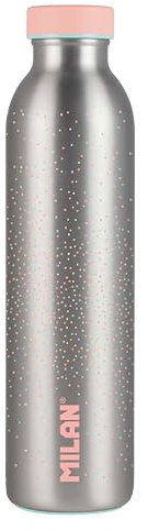 MILAN® Botella isotérmica de acero inoxidable 591 ml serie Silver, rosa