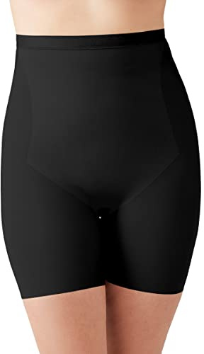 Wacoal Women's Straight Shape Revelation Hi Waist Thigh Shaper Shapewear, Black, XL