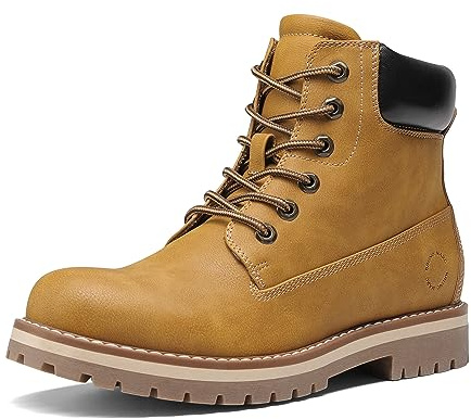 Bruno Marc Stivali Uomo da Neve Stivali Invernali Classici Scarponcino Foderata Caldo Antiscivolo Comode,Size 47,Giallo,SBSB226M-E