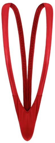 HSQSMWJ Men's Sexy Bodysuit Jumpsuit Thong G-Strings Vest Slings Conjoined Underwear(Red,One Size)