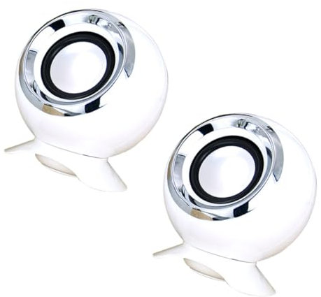 CIYODO 2pezzi Altoparlante USB Cassa Acustica Professionale Compatta e Portatile per Ufficio Casa e Scuola Suono Stereo di Alta Definizione Compatibile con Computer e Smartphone
