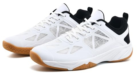 ForceRoute Chaussures De Tennis De Badminton,Femmes Hommes,Chaussures de Badminton,Chaussures de Badminton Tennis Table,Confortables,Léger,Antidérapantes,pour Pickleball Fitness Training,Squash