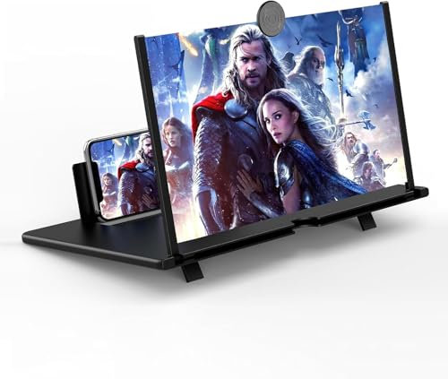 Boffett Agrandisseur ecran Telephone 16 Pouces, loupe ecran Telephone, HD Loupe pour Smartphone, Pliable Loupe ecran pour Regarder des vidéos de cinéma sur Tous Les Smartphones (Noir)