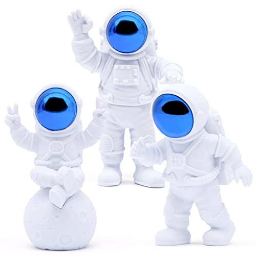 LPEPLL Astronauten Figur Spielzeug, 3 Stück Astronaut Dekoration Ornamente,Figuren Deko, Astronaut Spielzeug,für Kindergeburtstag Weltraumparty, Wohnaccessoires, Weihnachten, Neujahrsgeschenk