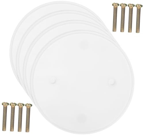 iplusmile 4pcs Ceiling Cover Plate Round Electrical Outlet Cap Ceiling Hole Cover Sturdy Material Minimalist Design Easy Installation