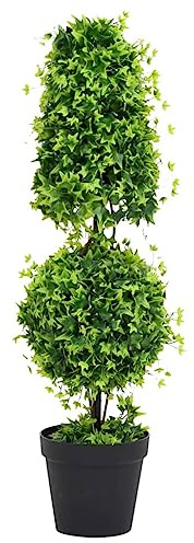 GCHDHAPB konstgjord buxbom-växt med grön kruka 100 cm hem- och trädgårdsdekor konstgjord flora