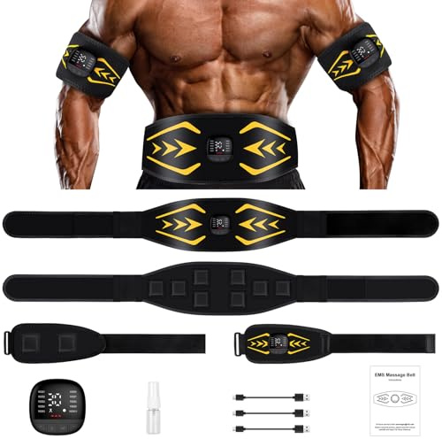 EMS entraîneur abdos biceps, 10 modes, 30 intensités, compteur calories
