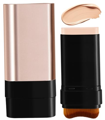 Correttore Stick Trucco liquido naturale a lunga durata con pennello Correttore impermeabile 2 in 1 Copertura totale per donne Tutte le tonalità della pelle, correttori colori naturali e trucco neu