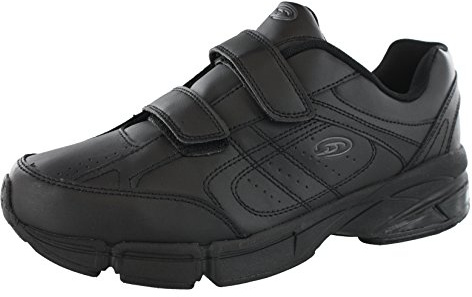 Dr.Scholls Men's Omega Light Weight Dual Strap Closure Sneaker, Black, Size 11.0