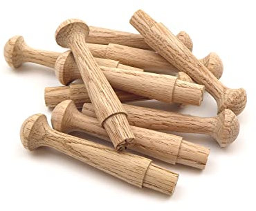 Lot de 10 chevilles en bois de chêne - 8,9 cm