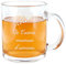 Mug en verre transparent personnalisé avec un texte – Tasse transparente personnalisable avec anse en verre – Cadeau fête des mères, anniversaire ou noel
