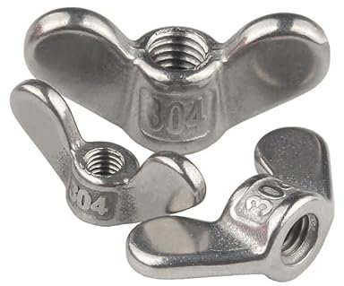 GatherTOOL Écrou Papillon en Acier Inoxydable 304 M4 M5 M6 M8 M10 M12 M14 M16 M20 M24 écrou Papillon Yuanbao vissé à la Main à Travers Le Trou écrous à Oreilles écrou Papillon (Color : M10 (3PCS))