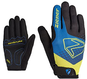 Ziener Kinder Colo Fahrrad/Mountainbike/Radsport-Handschuhe | Langfinger - atmungsaktiv,dämpfend, Persian Blue, M
