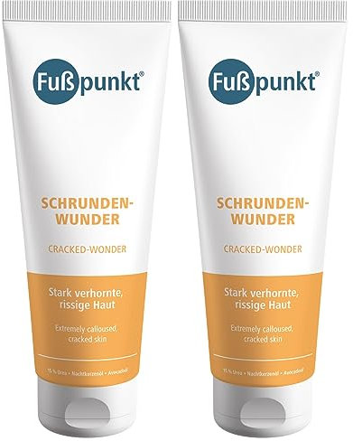 Fußpunkt Schrunden Wunder - Intensive Fußpflege für stark verhornte, rissige Haut - 2x 125 ml