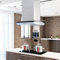Hotte Aspirante, Hotte de Cuisine Hotte Casquette Hotte îlot 90 cm Acier inoxydable 756 m³/h LED
