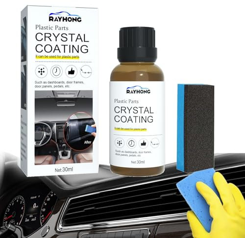 Kunststoffteile Kristalline Beschichtung, 2024 New Auto-Kunststoff-Restaurator, Crystal Coating Kunststoff, Car Plastics Restorer, Auto-Plastikteile-Renovierungsmittel (1 Stück)