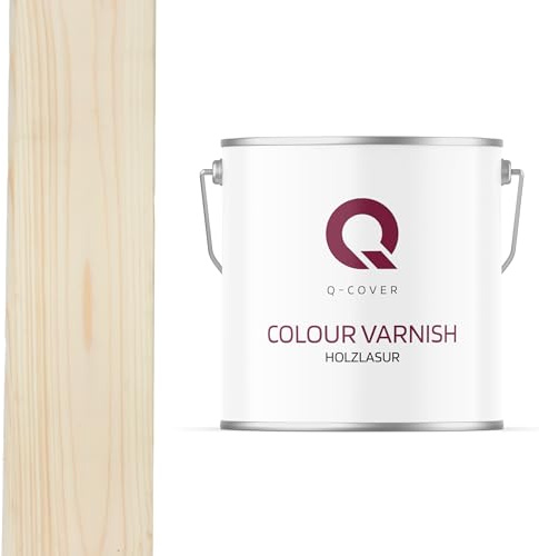 Q-Cover Holzlasur Farbton Farblos5 LSatin Holzschutz Holzschutzlasur Lasur Wasserbasierte Innen Außen Lasur Abperleffekt Für Holz