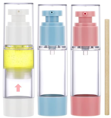Segbeauty Cremespender, 3 Stück 30ml Leer Airless Pumpspender, Vakuum Reiseflaschen zum Befüllen, Cremespender Nachfüllbar, Leer Lotion Pumpflasche für Lotion, Creme, Gel, Reisezubehör