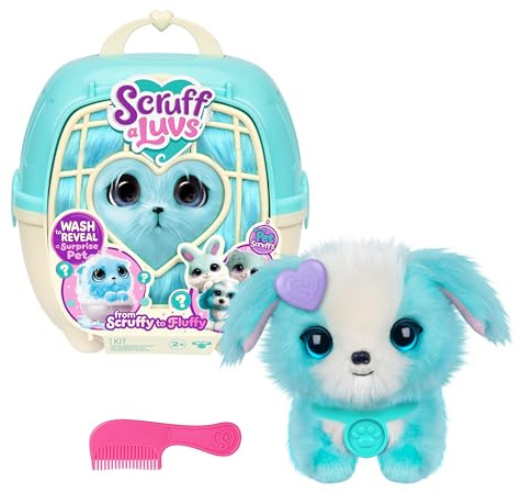 SCRUFFALUVS Scruff de Compagnie Bleu, Peluche mystère 19 cm