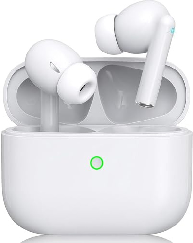 Auriculares Inalámbricos, Auriculares In Ear Bluetooth 5.3 con 4 HD Mic, 48H HiFi Estéreo Cascos Inalambricos, Reducción de Ruido, Impermeable IPX7 Deportes Audifonos Inalambricos para iPhone Android