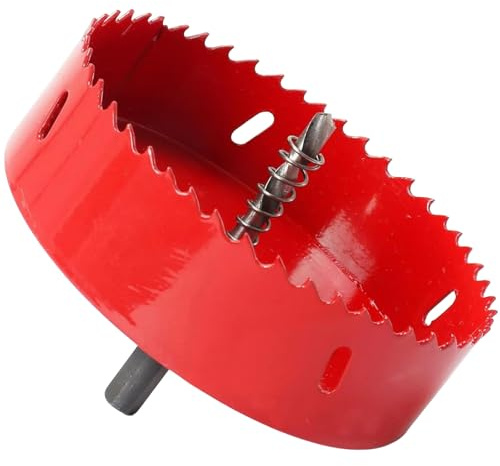 COEWUR 100mm Hole Saw Cutter for Wood Plasterboard, Bi-Metal Wood Drill Bit for Cutting Plastic, PVC, Fiberglass