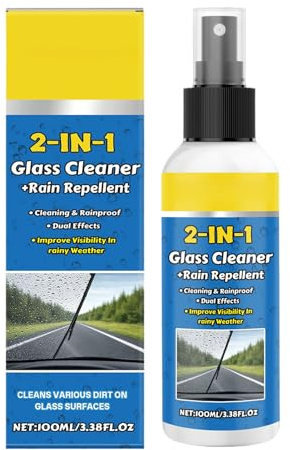 usefulbeauty Pulitore per Vetri Auto | Spray di Lavaggio Idrorepellente da 100ml Parabrezza - Detergente per Lavaggio Vetri,per Interni Ed Esterni di Auto, Camper, Camion