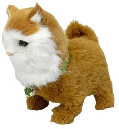 Pegciuho Jouet pour Chat, Animal de Compagnie électronique de Simulation, Doux, Léger et Vivant, Jouet pour, Cadeau D'anniversaire, or