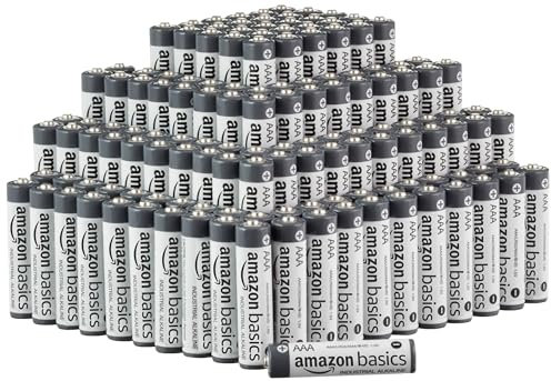Amazon Basics AAA-Alkali-Batterien, Industriequalität, 1,5 V, 5 Jahre lagerfähig, 200 Stück